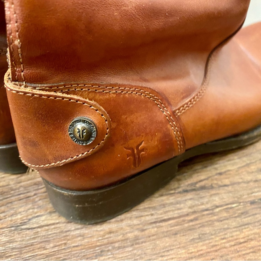 Frye Melissa Button Back Zip Riding Boot Size 7.5 Women’s - Cognac - Picture 5 of 13